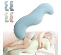 Generico Pea Pod Body Pillow for Adults, Cooling Body Pillo, Full Body Support Pillow for Side Sleepers, Soft and Supportive Pillows forSleeping & Lumbar Support (Blue,43.3 in (for 4'9"-5'5"))