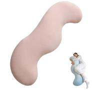 Generico Pea Pod Body Pillow for Side Sleeper, Breathable Diamond-Pattern Ice Silk Fabric, Ergonomic PP Cotton, Removable & Washable Cover, Offers 360° Body Cushioning (pink,Small)