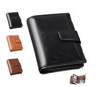Generico Peachloft Wallet, Peachloft Mens Wallet, PU Leather Multi-card Holder Anti-Theft Wallets for Men, Two-Fold Large Capacity (Black)