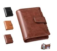 Generico Peachloft Wallet, Peachloft Mens Wallet, PU Leather Multi-card Holder Anti-Theft Wallets for Men, Two-Fold Large Capacity (Coffee)