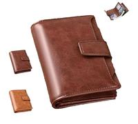 Generico Peachloft Wallet, Peachloft Mens Wallet, PU Leather Multi-Card Zipper Pocket Anti-Theft Coin Purse for Men (BROWN)