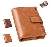 Generico Peachloft Wallet, Peachloft Mens Wallet, PU Leather Multi-Card Zipper Pocket Anti-Theft Coin Purse for Men (KHAKI)