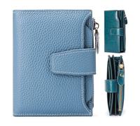 Generico Peachloft Wallet, RFID Shielded Bifold PU Leather Wallet, Slim Multi-Card Holder with Coin Pockets for Daily Unisex (Blue 3)