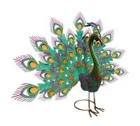 Generico Peacocks Garden Decor, Realistic Outdoor Statues for Yards, Iron Metal Yard Art Decorations, Beautiful Statues for Garden, Family Spaces, and Ponds, 30x30x20cm
