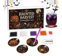 Generico Pearl Art DIY Spooky Ghost - Witch Acrylic Non-Slip Coaster Making