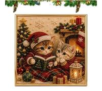 Generico Pearl Art Kits for Adults - Christmas Cat Beginner Crafting Set