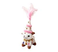 Generico Pecora di Peluche | con Collana e Cappello 34,8 cm Simpatico AnimaGiocattolo | Pupazzo Agnello | per Bambini Adulti Compleanno Camera da Divano Scaffale Comodino Scrivania Decorazione