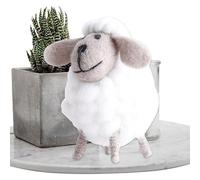 Generico Pecora in feltro di lana - Simpatica statuetta di agnello | Decorazione in lana infeltrita - Espositore natalizio realizzato a mano in stile, affascinante mini pecora pastello, ideale per la