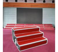 Generico Pedane corali Portatili Commerciali, Scale per Coro, Piattaforma rialzata per palcoscenico, gradini Antiscivolo per Canto, Scuola, Chiesa, teatro, Concerto, pedane corali Antiscivolo a 3 Liv