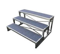 Generico Pedane per Coro Antiscivolo a 3 Livelli, Supporto per Coro da 50" per Sale da Concerto, gradini per Canto robusti, gradini Grigi a più Livelli per cori ed Eventi