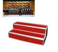 Generico Pedane per Coro Pieghevoli, Piattaforma per palcoscenico in Metallo Antiscivolo, Piattaforma Portatile per palcoscenico, (Pedane per Coro Portatili Regolabili - Gradini per palcoscenico a 2