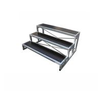 Generico Pedane per Coro, Scale Pieghevoli per Coro, Piattaforma per palcoscenici in Metallo Antiscivolo Portatile multilivello, Scale Pieghevoli Portatili per Coro - Piattaforma per palcoscenici Reg