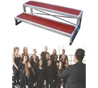 Generico Pedane Rialzate Portatili per Coro, Scale per Coro, Piattaforma rialzata per palcoscenico, gradini Antiscivolo per Canto, Scuola, Chiesa, teatro, Concerto. Pedane per Coro Antiscivolo e Resi