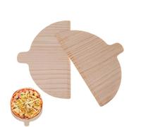 Generico PEEL PIZZA WOOD, Board semi-circulaire, 11.02x6.69 pouces de deux, matériau de bois dur authentique, poignée ergonomique confortable pour les fours à pizza, pâtisserie, utilisation de la