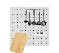 Generico Peg Board, Wall-Mounted Desk Organizer, 15.75x15.75inches, Space-Saving Storage Panel, Durable Design, Ideal for Living Room, Craft Room, Office, Kitchen, and Kids Daily Organization