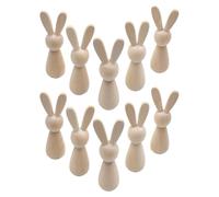 Generico Peg Doll - Wood, 3.54in Animal Doll Unfinished | Smooth Edge Holiday Crafting Figure, Bunny Sculpture for Party Decorations, Holiday Projects, Home Art, Office, Bedroom