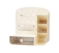 Generico Pegboard Desk Organizer with Tabletop Storage Rack, Adjustable Pegboard Shelves for Space-Saving Display and Organization in Home Offices, Dormitory, or Study Room