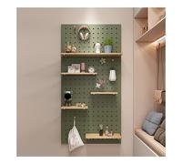 Generico Pegboard Wall Organizer Panels.Wall-Mounted Pegboard Kit, Wooden Pegboard Panel for Home, Office, Garage - Perfect Wall Display Solution for Storage And Decoration，（Green-a，60x120cm/23.6x47.