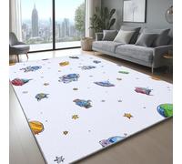 Generico Peloso Tappeto Cartone Animato Fantasia Universo Astronave Morbido e Soffice di Alta Qualità Tappeti Salotto per Casa Ufficio Ingresso Corridoio Soggiorno Multicolore, 160 x 230 cm