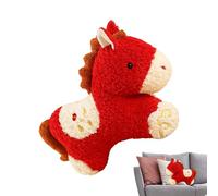 Generico Peluche A Forma Di Cavallo - Souvenir Di Colore Rosso Con Altezza Di 51 Centimetri - Cavallo In Peluche Per Il Capodanno Cinese | Per Bambini E Adulti Per Il Salotto E