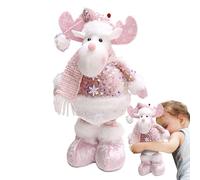 Generico Peluche Babbo Di Neve Decorativo,Bambola Peluche Pupazzo Di Neve Estensibile | Di Con Cappello Decorativo | Cucina Porta Finestra Casa Natale Festività