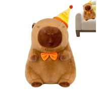 Generico Peluche | Capibara Morbido Pupazzo Animale,Cuscino Divano Con Cappello Morbido Compagno Abbracciabile Per Sorelle Ragazzi Ragazze Compagni Di Classe