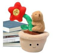 Generico Peluche Capibara Soffice Adorabile Dolce - Cuscino Abbraccio Bambola a Forma di una Fioriera,Giocattolo Capibara Simpatico Coccoloso | per Adulti, Pasqua, Compleanno, Ragazze, Bambini