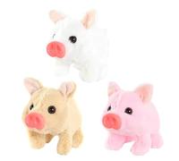 Generico Peluche Elettrico Realistico A Forma Di Maiale Che Cammina, Giocattolo Educativo Sensoriale Elettronico Interattivo, Regalo Per Feste Per Bambine E Bambini (3pcs ABC)