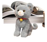 Generico Peluche Gatto, Morbido Decorativo con da 27 cm, Figure Giocattolo Morbide per Gatti, Regalo Per Fidanzata Compleanno Bambini Ragazzi Adulti Camera Divano Auto