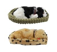 Generico Peluche, Morbido E Confortevole, 26x10x20 Cm, Cane Di Peluche Che Realistico Con Tappetino, Cucciolo Di Interattivo Realistico, Facile Da Usare, Per Bambini Ragazzo Ragazza Prima Di An