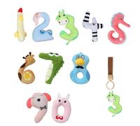 Generico Peluche Numeri,10 pezzi di pupazzi in peluche - Peluche numeri 0-9,per Camera Mensola Scrivania Ragazza Moglie Amica Sorella Figlia Bambini