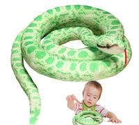 Generico Peluche pitone - Peluche serpente realistico | Morbida bambola rettile - Design realistico in con rettile, comodo regalo di compleanno con serpente coccolone Sala giochi per bambini