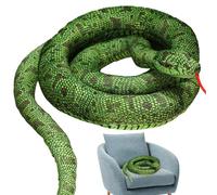 Generico Peluche pitone - Peluche serpente realistico | Morbida bambola rettile - Design realistico in con rettile, comodo regalo di compleanno con serpente coccolone Sala giochi per bambini