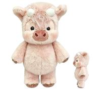 Generico Peluche vitello corsa | Peluche cinghiale 60 cm | Giocattoli interattivi bambole collezione in peluch muccas dei cartoni animati | Simpatiche pecorelle che corrono peluch Decorazioni casa