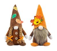 Generico Peluches Nains D’automne, Lot De 2 Décorations De Thanksgiving Avec, Figurines Textiles Pour Maison, Bureau, Chambre, Appartement, École, Cadeau Fêtes Saisonnières Et Automnales