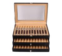 Generico Pen Display Case - 36 Slot Organizer Box with Clear Viewing Window