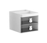 Generico Pen Holder, Organizer Box, Compact Multi-compartment Neutral Color Space Efficient Sturdy Build Lightweight Versatile, Makeup Organizer for Desk Study Cosmetic, 4.72x6.3x4.53Inches, White
