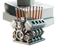 Generico Pen Holder With V8 Engine, Motor Block Pencil Organizer, 0.77 Inch Sturdy & Versatile, Desktop Stationery Coordinator for All Your Desk Accessories. Use It to Store Pens, Markers