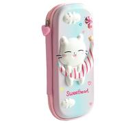 Generico Pen Pouch - 3D Cartoon Cat Astronaut Organizer, Multi Layer Stationery Storage Bag with Fun Visual Style, Supply Holding Feature, Ideal for Student Home School Gift Use