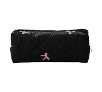 Generico Pencil Bag for Students, Bow Tie Zipper Pen Pouch, 20.5x6.5x8.5cm Large Capacity Stationery Storage Case, Bag Middle School Pencil Holder for Ruler, Eraser, Marker, Travel