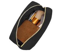 Genérico Pencil Case For Teen Girls, Large Pen Bag Storage Organizer For Women, Corduroy Pencil Pouch Pen Case Aesthetic, Students Teachers College Classroom Office Makeup Markers, nero, Consulte la