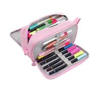 Generico Pencil Case Organizer, Large Capacity Storage Pouch for Stationery Supplies, Oxford Fabric Multi Compartment Zipper Pen Holder Bag, Portable Accessory Container for School Office Makeup