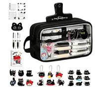 Generico Pencil Case Pouch Large Capacity Cartoon Cat Stationery Organizer