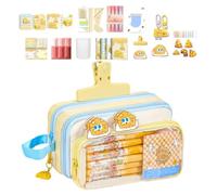 Generico Pencil Case Set 30 Piece Cheese Stationery Kit For Kids School