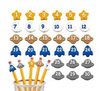 Generico Pencil Charms - 30-Piece Reusable School Organization