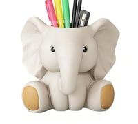 Generico Pencil Pen Holder For Desk, | Resin Cute Elephant Storage | Pen Organizer Pencil Holder Desk Decor | For Makeup Brush Marker Kids Students Teachers Home Bedroom Office Schools