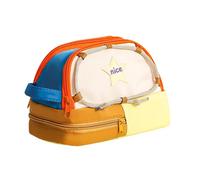 Generico Pencil Pouch Cute, Large Capacity Stationery Bag, Star Pattern Zipper Case, Portable Cosmetic Organizer, Multi-Purpose School Supplies Storage for Teen Girls and Students