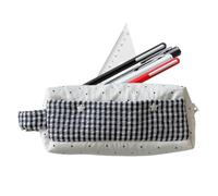 Generico Pencil Pouch, Cute Plaid Dot Soft Large Capacity School Supplies