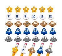 Generico Pencil Toppers for Kids 30-Piece Reusable Colorful