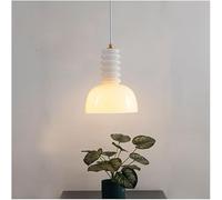 Generico Pendant Lamps with Milk Glass Shade V-intage Chandelier Compatible with Bedroom Dining Room Kitchen Island E27 Ceiling Pendant Lamp,per la Scala d'ingresso